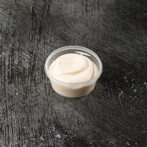 Selection of house dipping sauces at Bross Slice and Grill